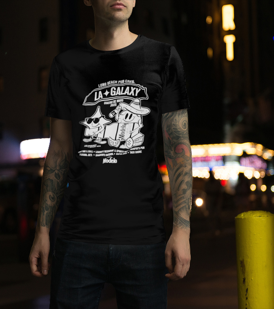 LA Galaxy Long Beach Pub Crawl Summer Vibe Festivities T-Shirt