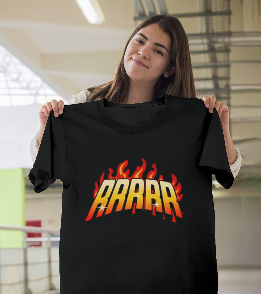 Rrr Fire Text Limited Slangteez Funny Tee T-Shirt