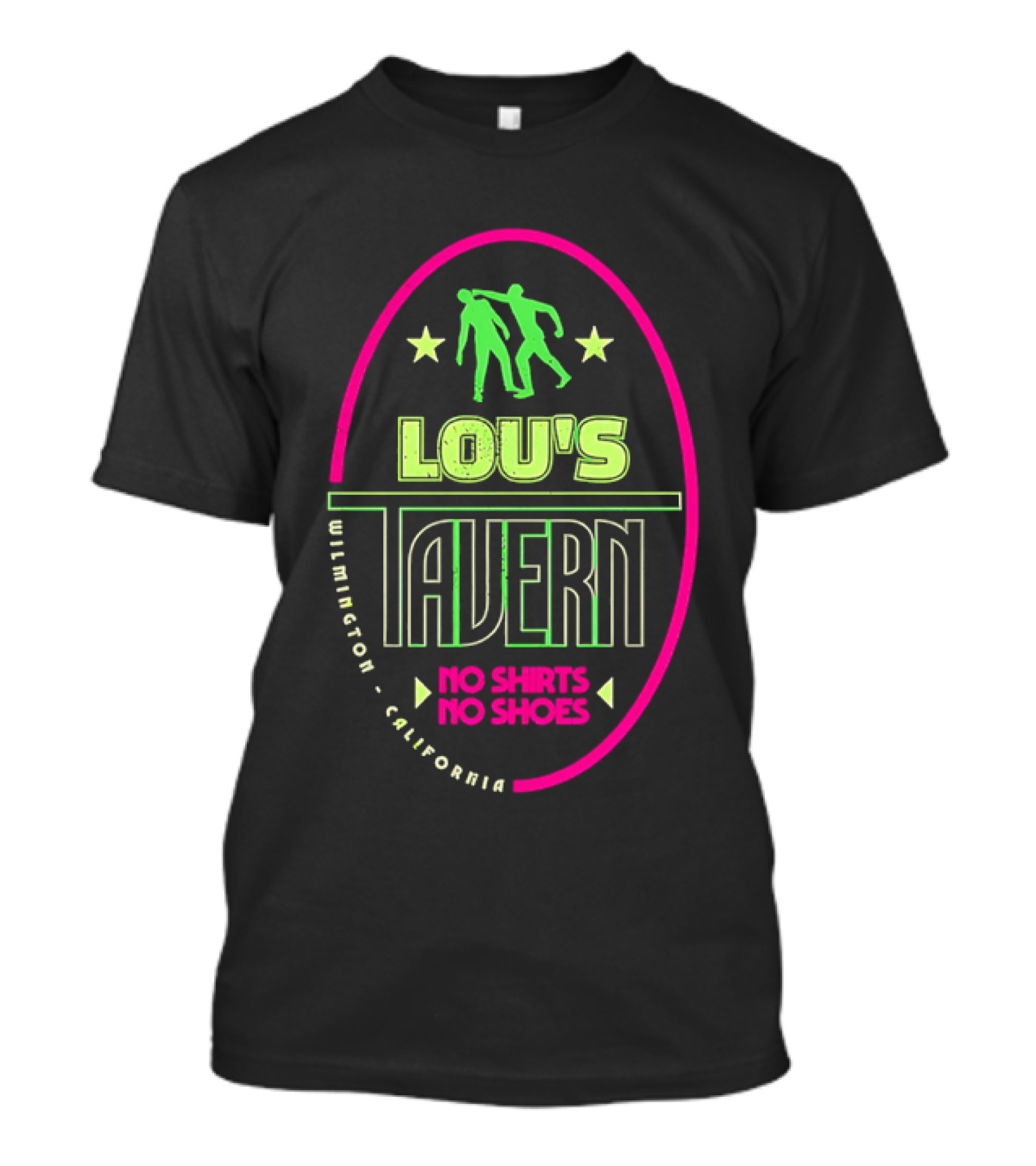 Lou's Tavern No S No Shoes Wilmington California T-Shirt