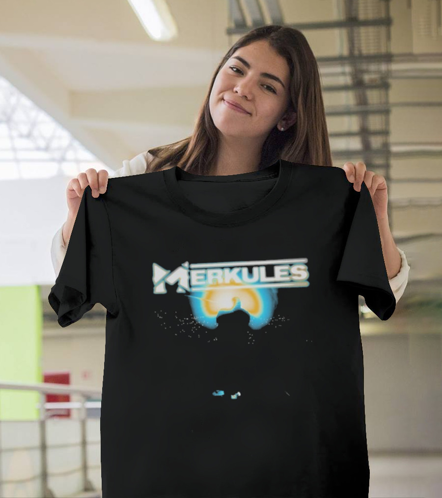Merkules Into The Light Silhouette Against Sunburst T-Shirt