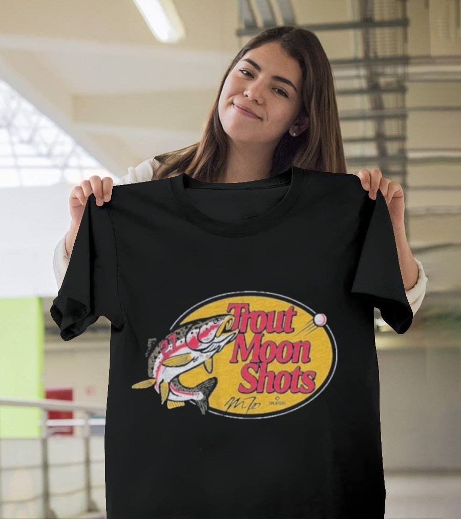 Trout Moon Shots Fish Baseball Los Angeles Angels Mike Trout T-Shirt