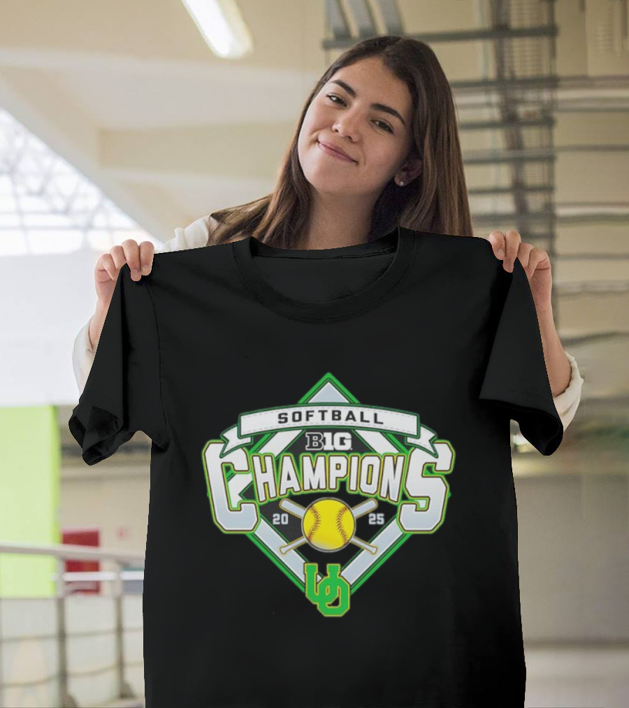 Big Ten Softball Champions 2025 Oregon Ducks  T-Shirt