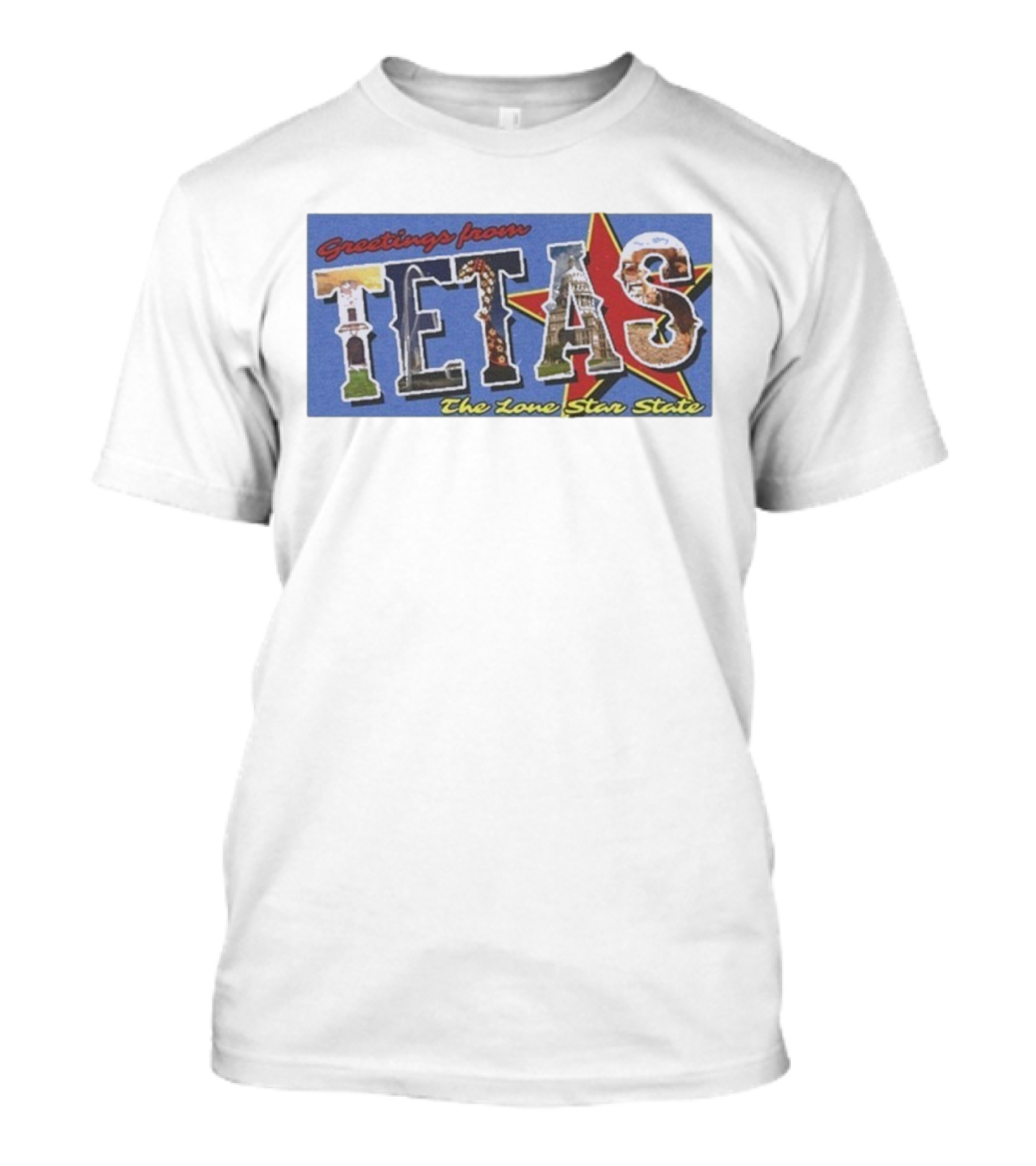 Greetings From Tetas The Lone Star State Texas Rangers T-Shirt