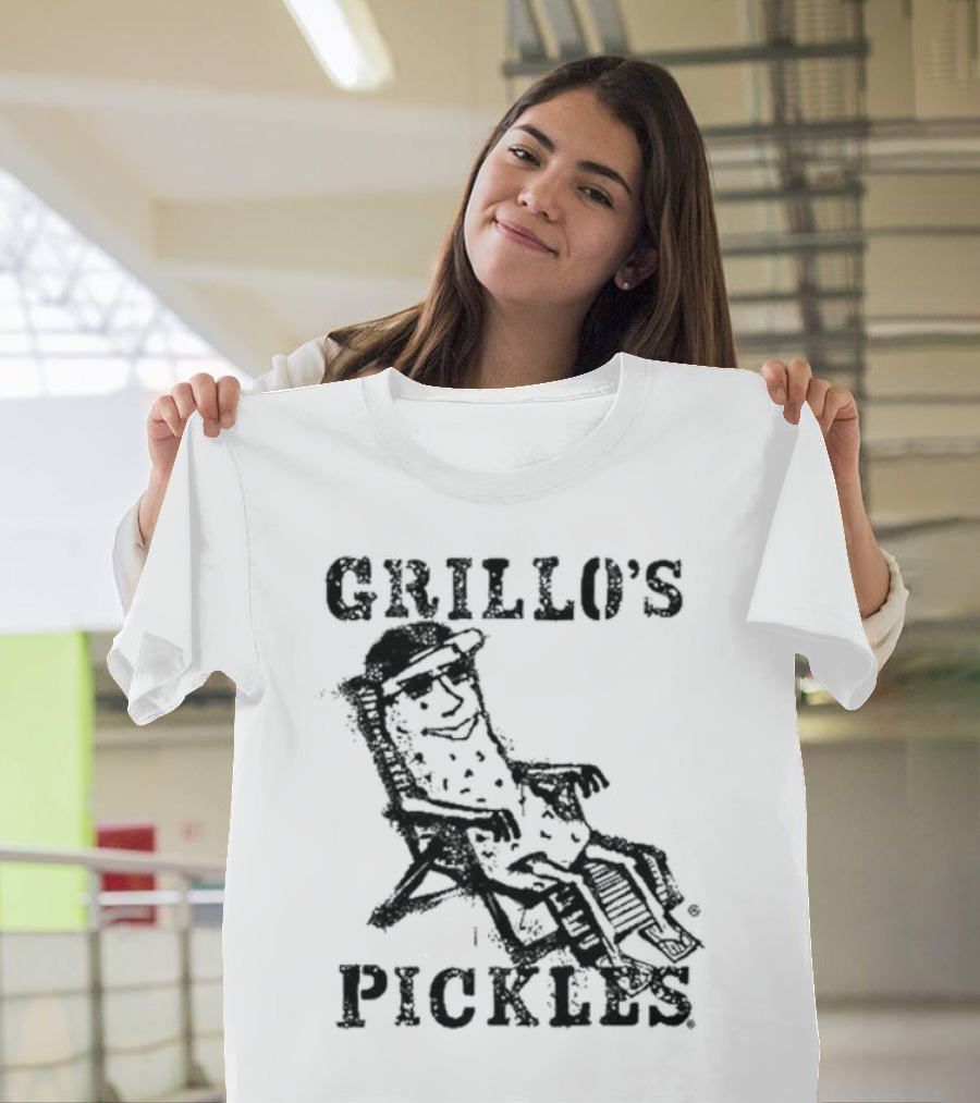 Grillo's Pickles Graffiti Pickle Image T-Shirt