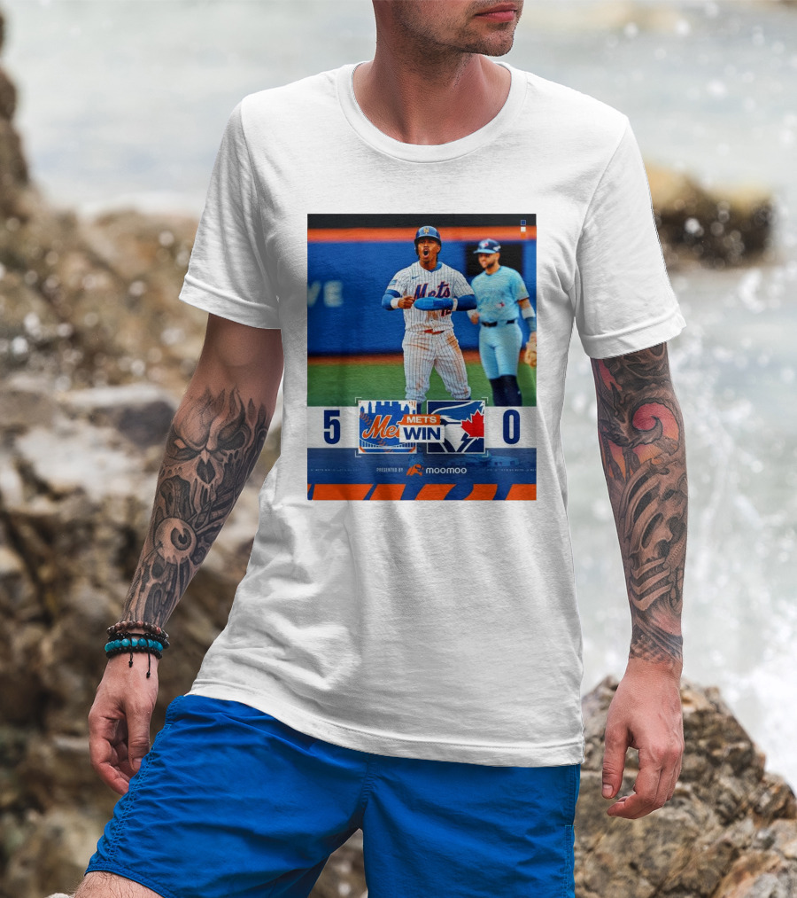 New York Mets Win 5-0 Toronto Blue Jays April 4 2025 T-Shirt