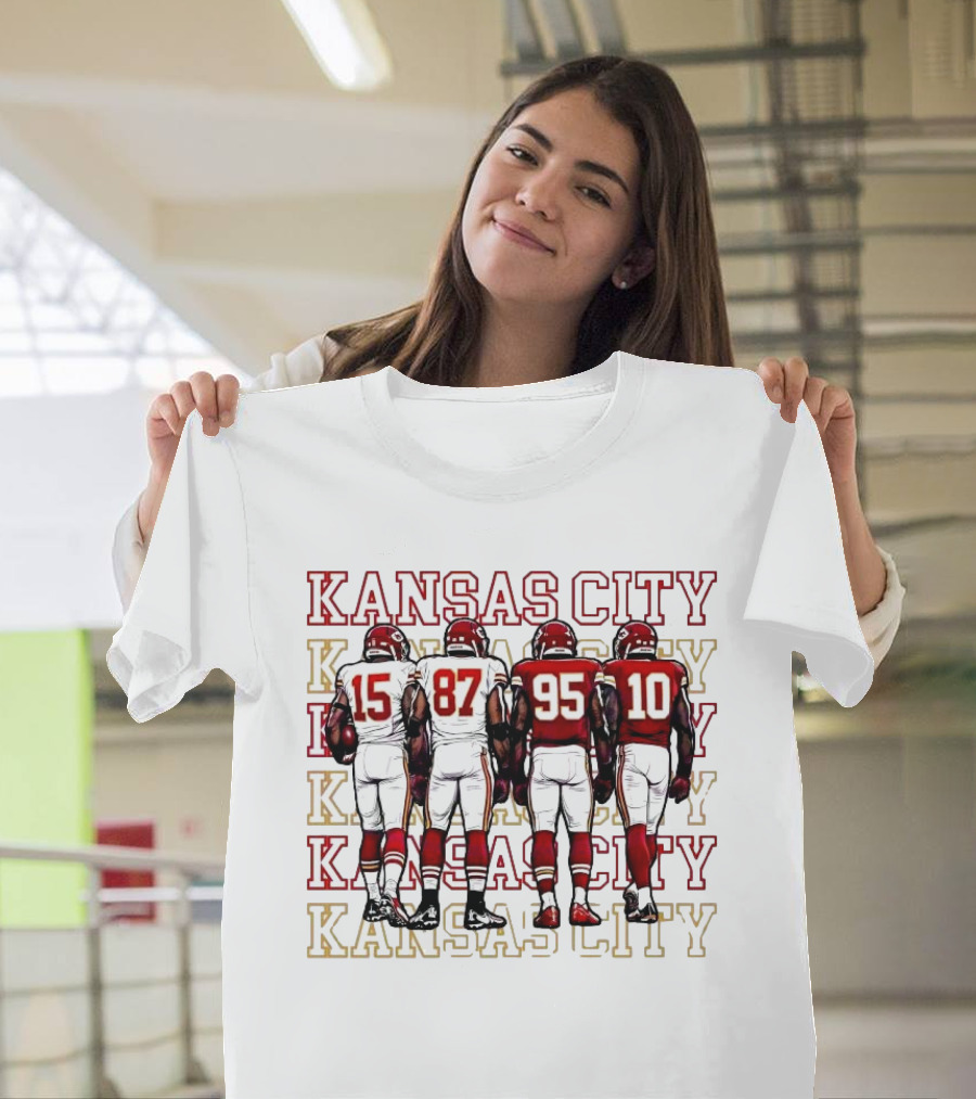 Kansas City Mahomes Kelce Chris Jones Isiah Pacheco 15 87 95 10 T-Shirt
