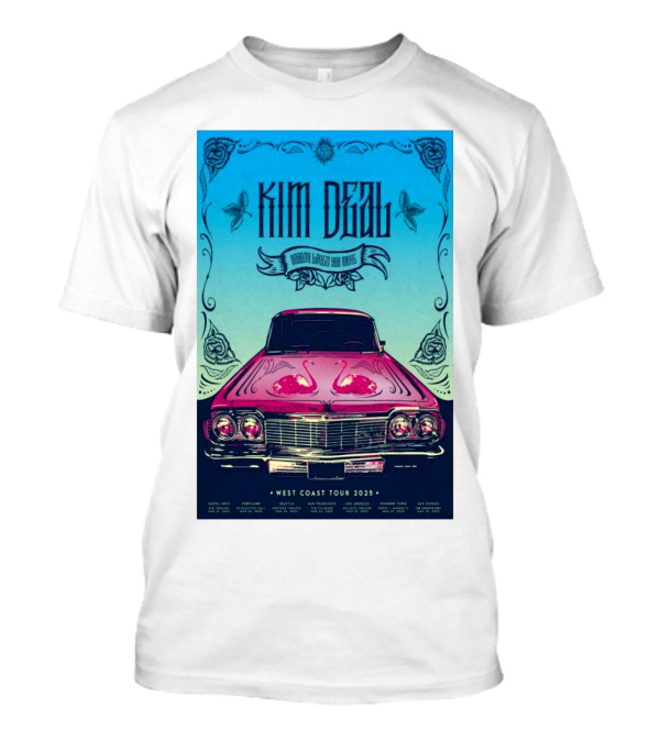 Kim Deal West Coast Tour 2025 Fillmore San Francisco March 26 Car Design T-Shirt