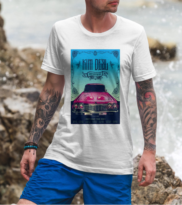 Kim Deal West Coast Tour 2025 Fillmore San Francisco March 26 Car Design T-Shirt