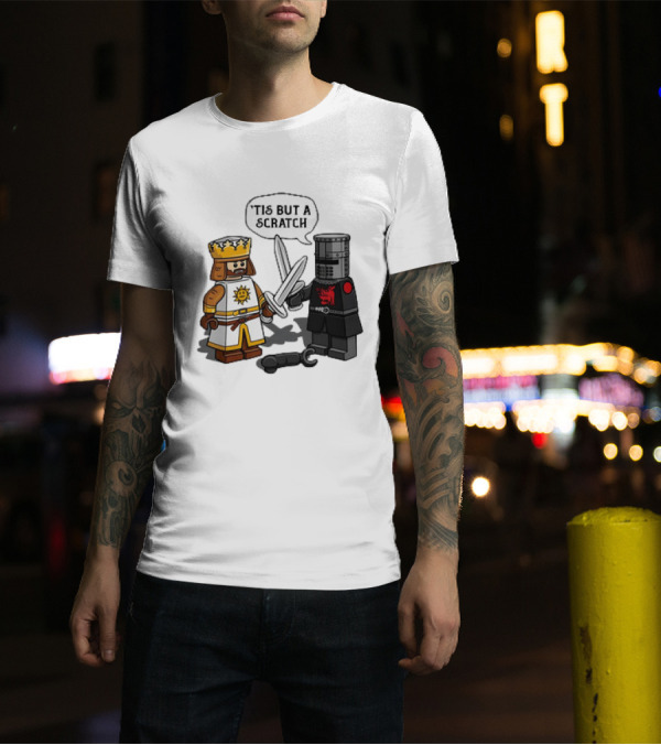 King Arthur And The Black Knight Monty Python And The Holy Grail X LEGO Minifigs King Vs Knight T-Shirt