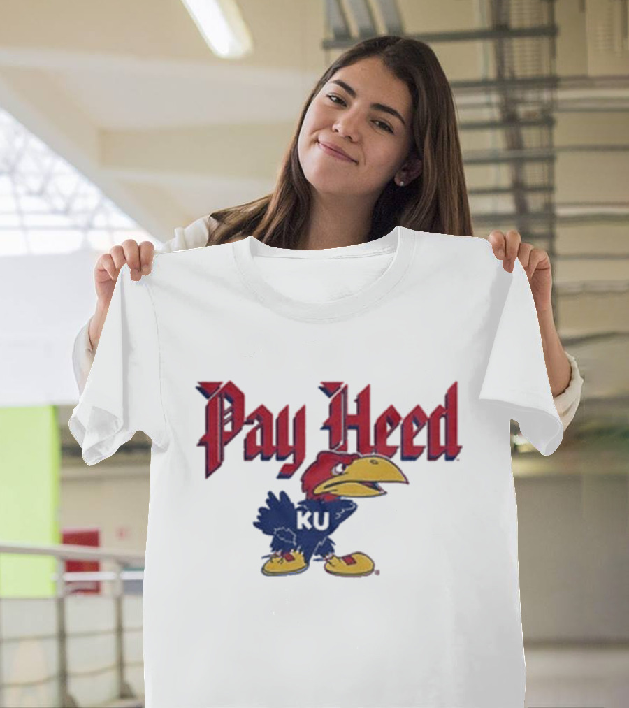 KU Pay Heed Jayhawk Vintage Style T-Shirt