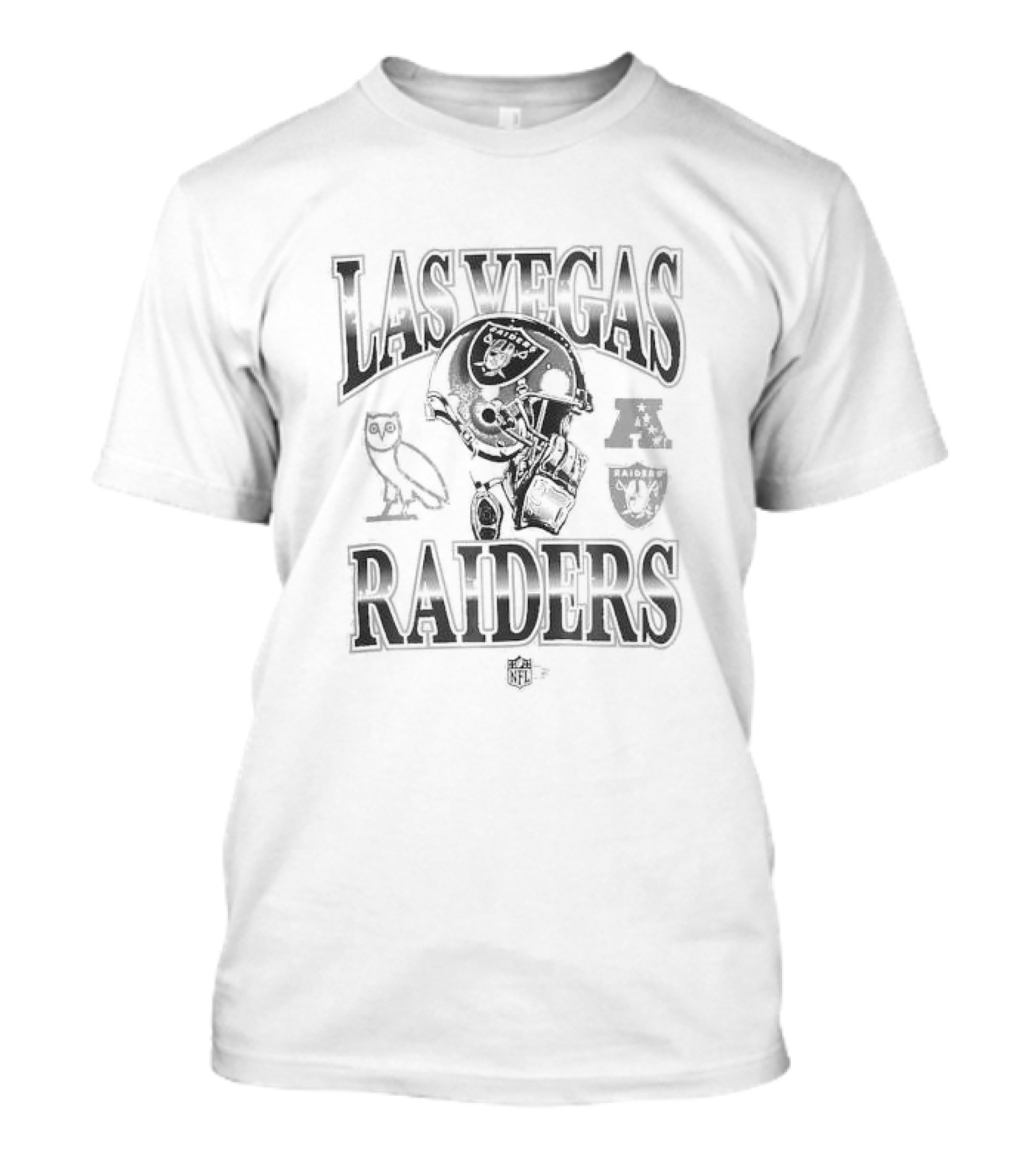 Las Vegas Raiders OVO Al Davis Owl Heather Collaboration T-Shirt