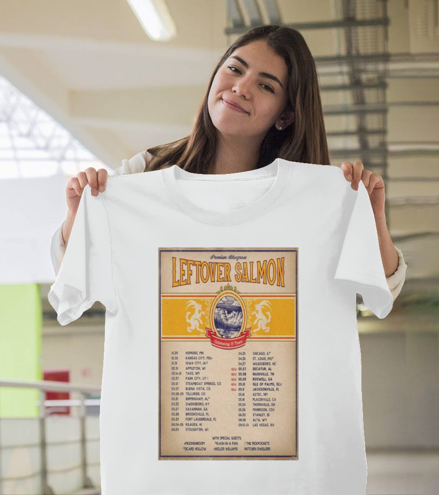 Leftover Salmon Premium Bluegrass Celebrating 35 Years Tour January 2025 with Special Guests T-Shirt