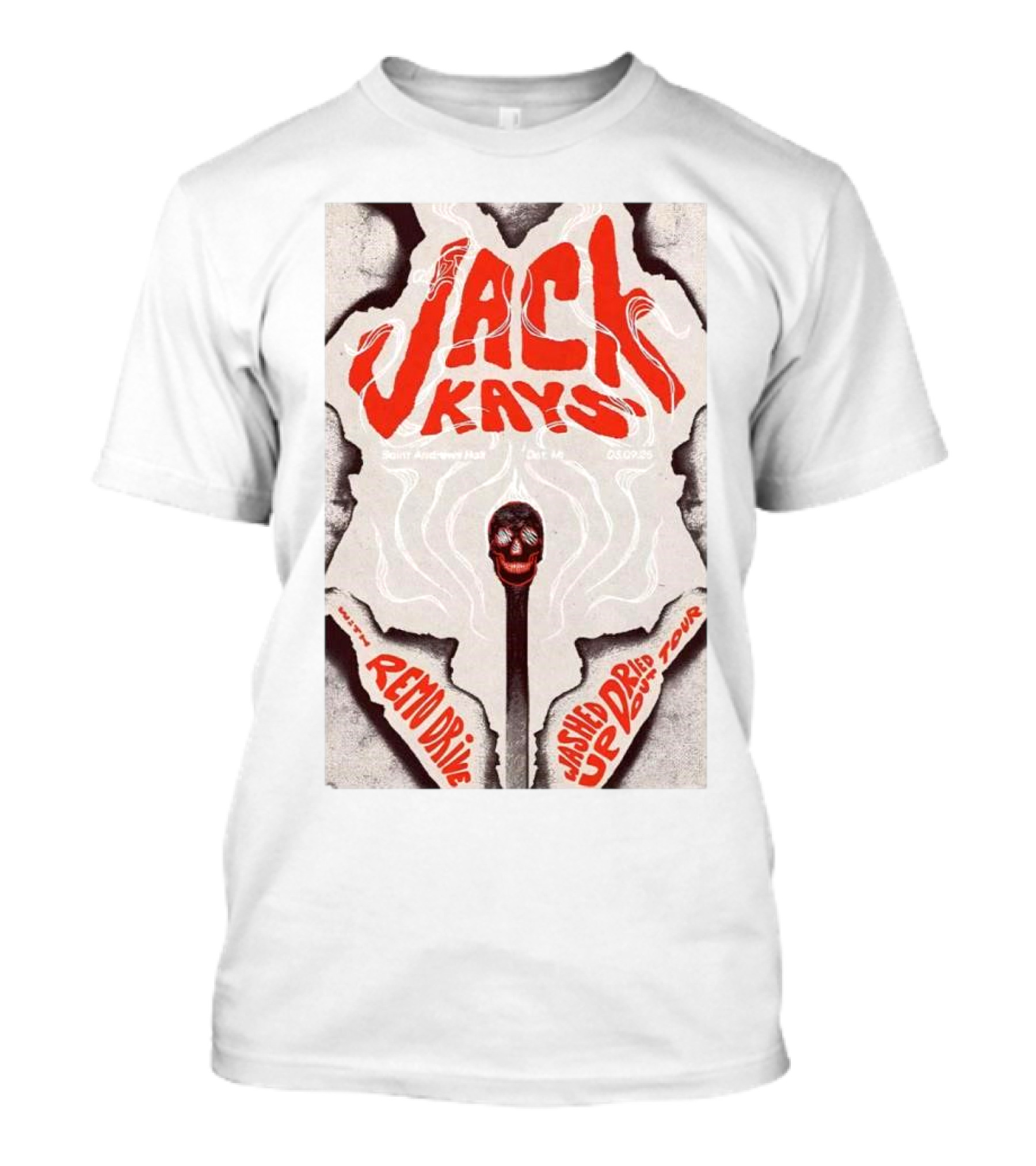 Jack Kays March 9 2025 St. Andrew’s Hall Detroit Featuring Remo Drive Washed Up Dried Up Tour T-Shirt