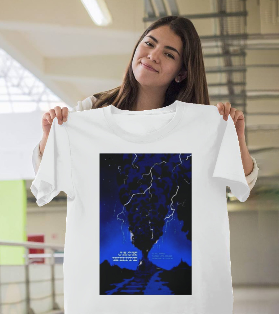 Jack White Lightning Storm April 3 2025 The Factory Chesterfield MO Tour T-Shirt