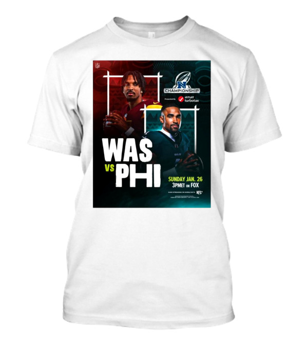 Jayden Daniels Washington Commanders Vs Jalen Hurts Philadelphia Eagles NFC Championship Sunday Jan 26 3PM ET On Fox T-Shirt