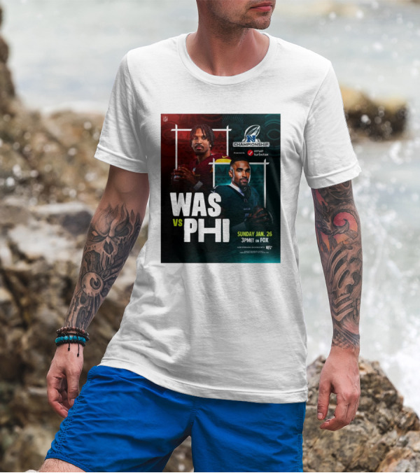 Jayden Daniels Washington Commanders Vs Jalen Hurts Philadelphia Eagles NFC Championship Sunday Jan 26 3PM ET On Fox T-Shirt