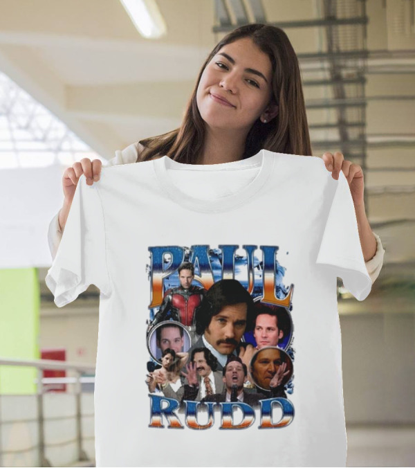 Paul Rudd 90’s Bootleg Ant-Man Anchor Improv Comedy Collage T-Shirt