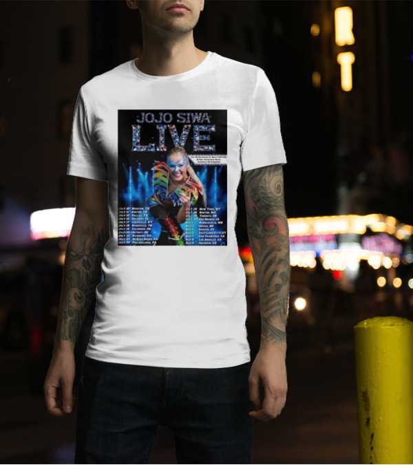 JoJo Siwa Live Tour 2025 Dates And Cities List Featuring Sparkling Costume And Interactive Experience T-Shirt