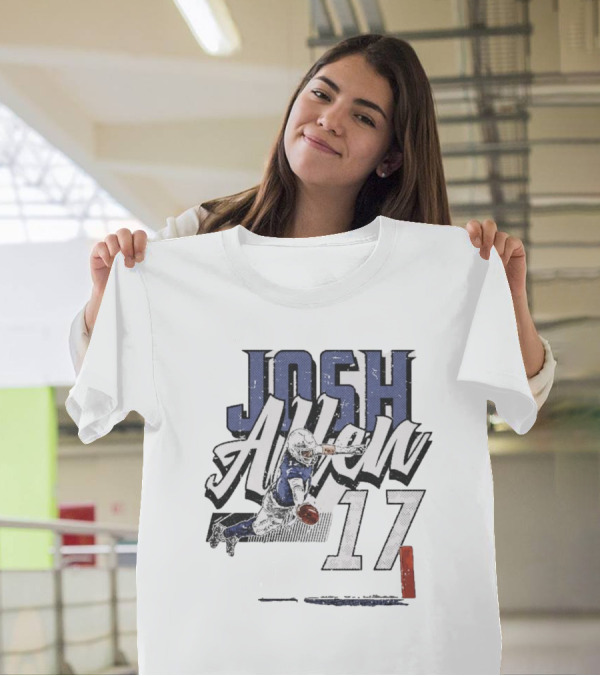 Josh Allen 17 Buffalo Bills Quarterback Dive T-Shirt