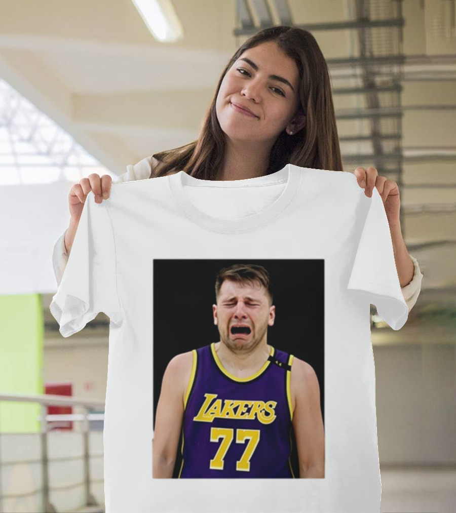 Luka Doncic Crying Lakers 77 Jersey 2025 T-Shirt