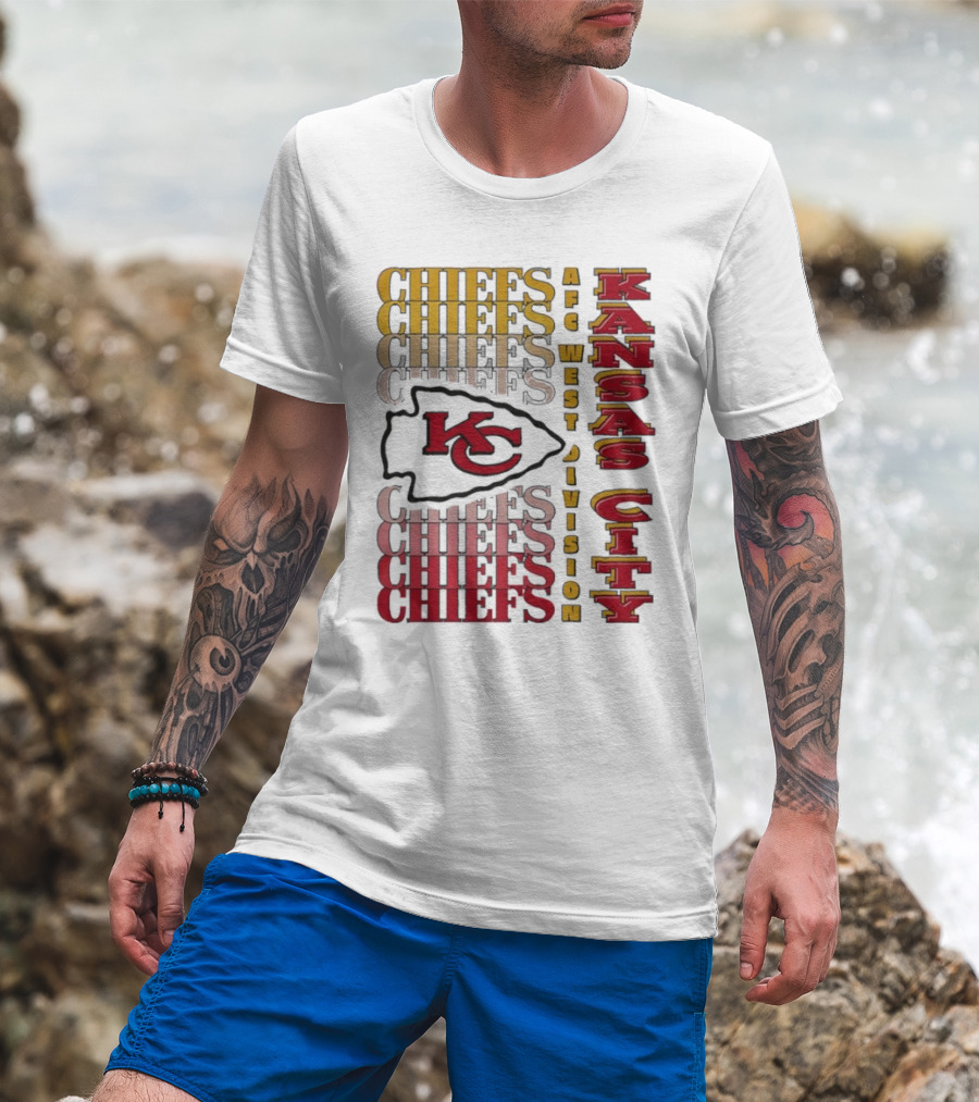 Kansas City Chiefs AFC West Division Kansas City Chiefs Logo KC Chiefs T-Shirt