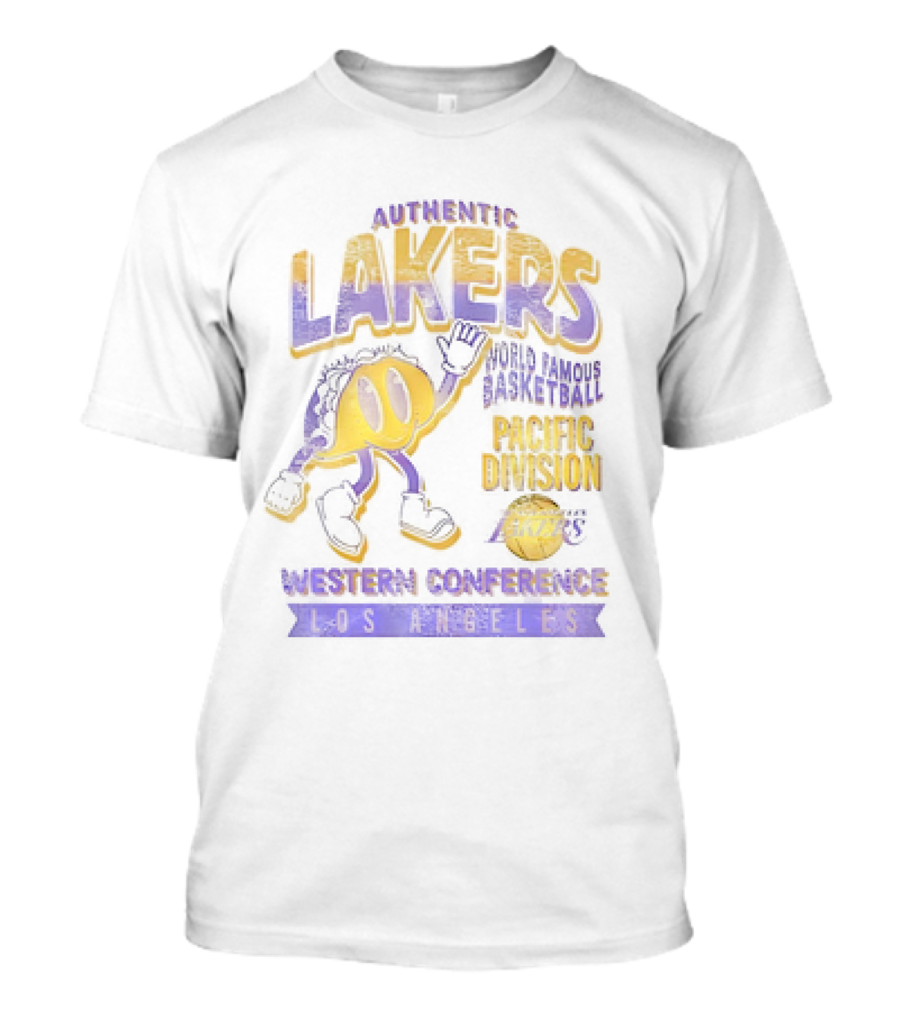 Authentic Lakers Western Conference Los Angeles Basketball Character Pacific Division T-Shirt