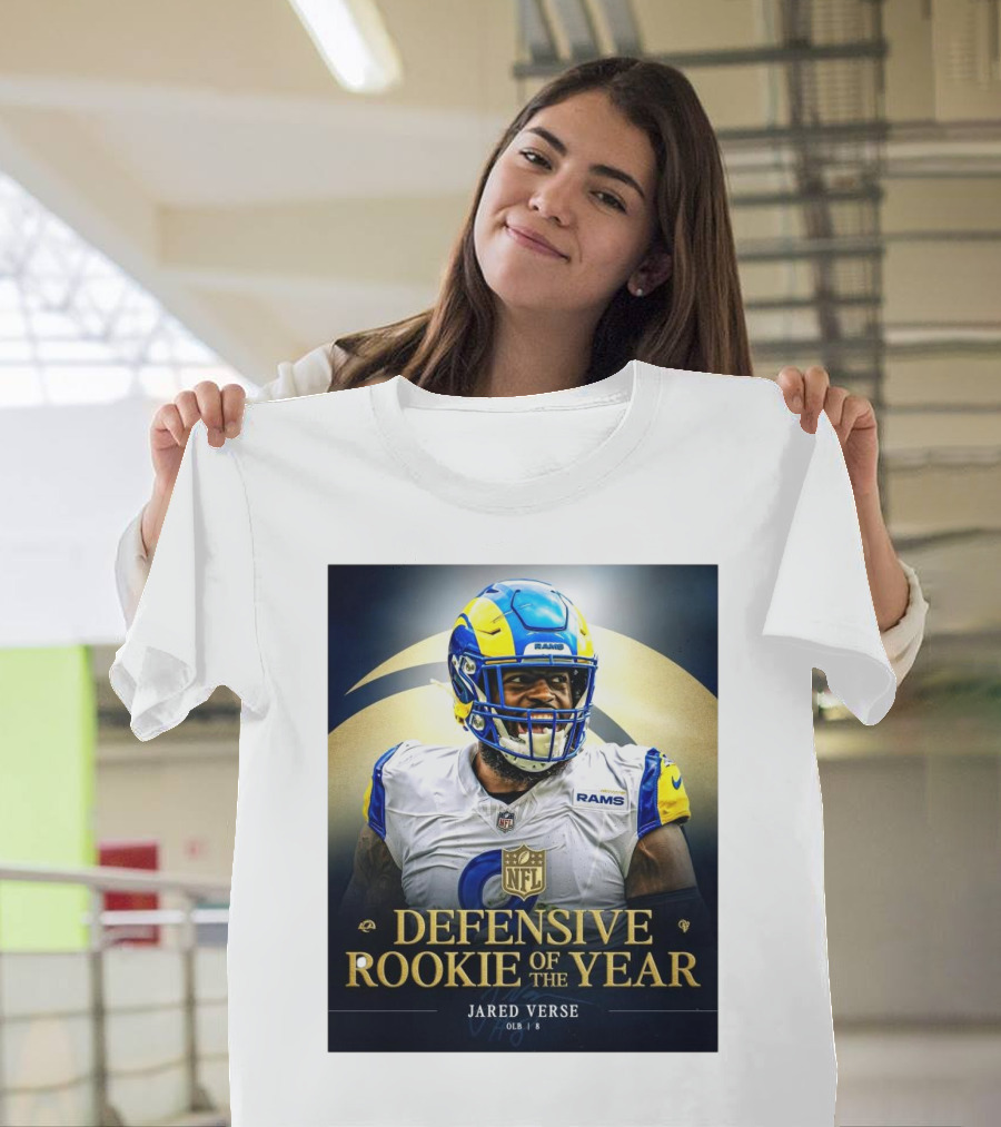 Los Angeles Rams NFL Defensive Rookie of the Year Jared Verse OLB 2024 T-Shirt