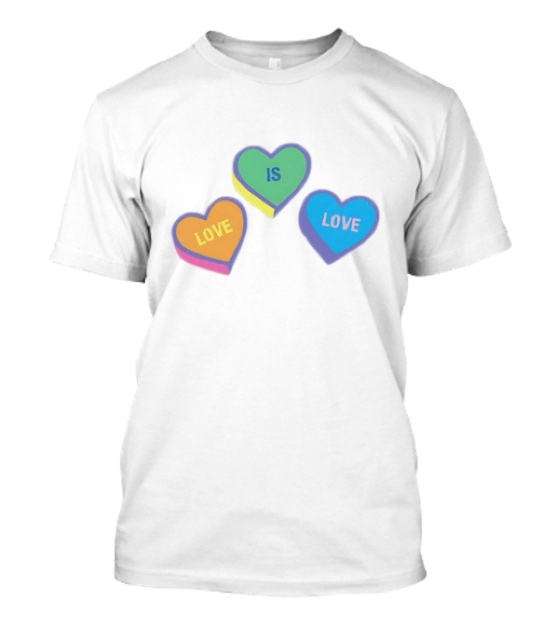 Love Is Love Colorful Hearts T-Shirt