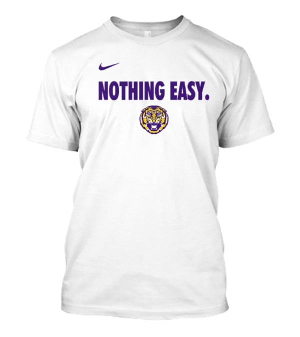 Nike LSU Tigers Nothing Easy Tiger Head T-Shirt