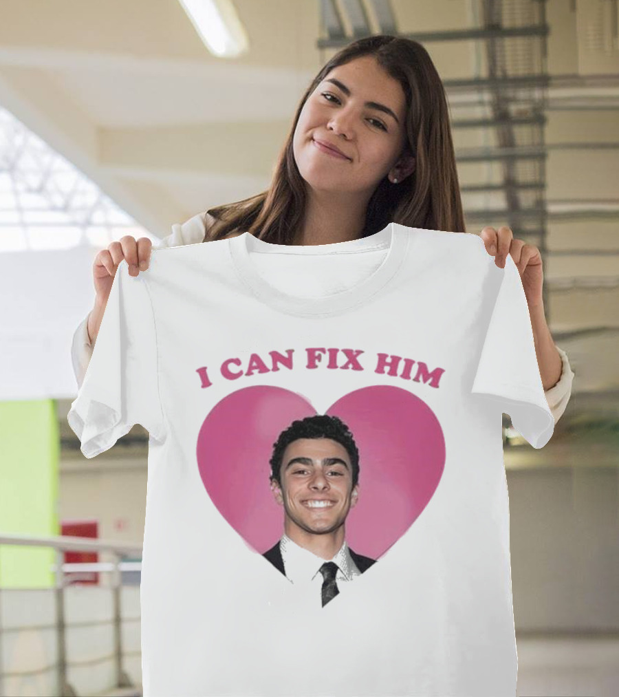 Luigi Mangione I Can Fix Him Pink Heart Background T-Shirt