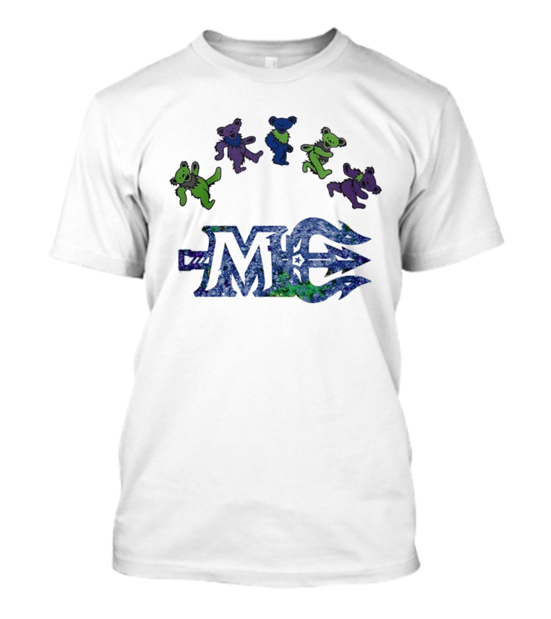 Maine Mariners Grateful Dead Night 2025 Dancing Bears Emblem T-Shirt