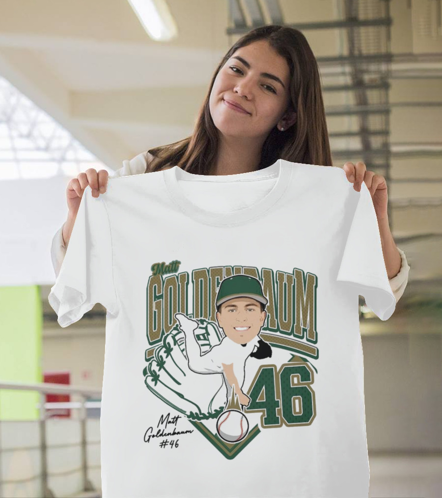 Matt Goldenbaum 46 Baseball Glove Illustration 2025 T-Shirt