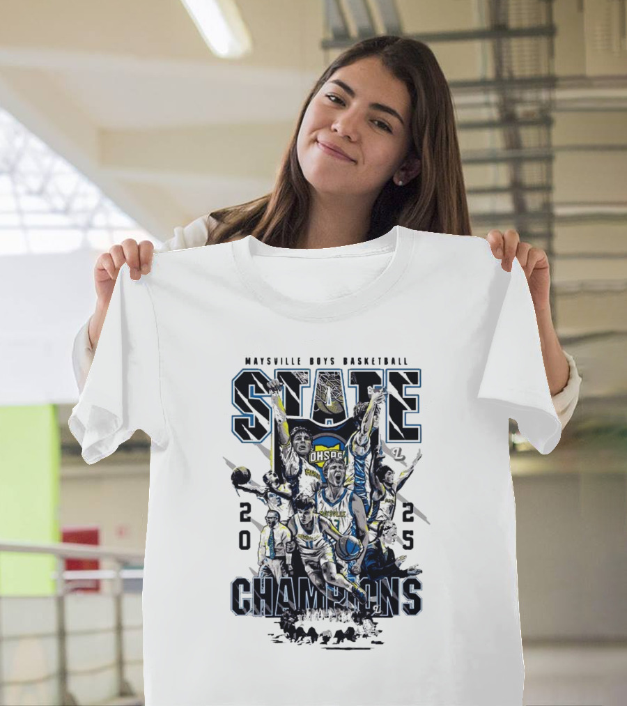 Maysville Panthers OHSAA State Champions 2025 Boys Basketball Division Four Team T-Shirt