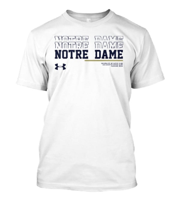 Mike Mickens Wearing Notre Dame Under Armour Fighting Irish T-Shirt