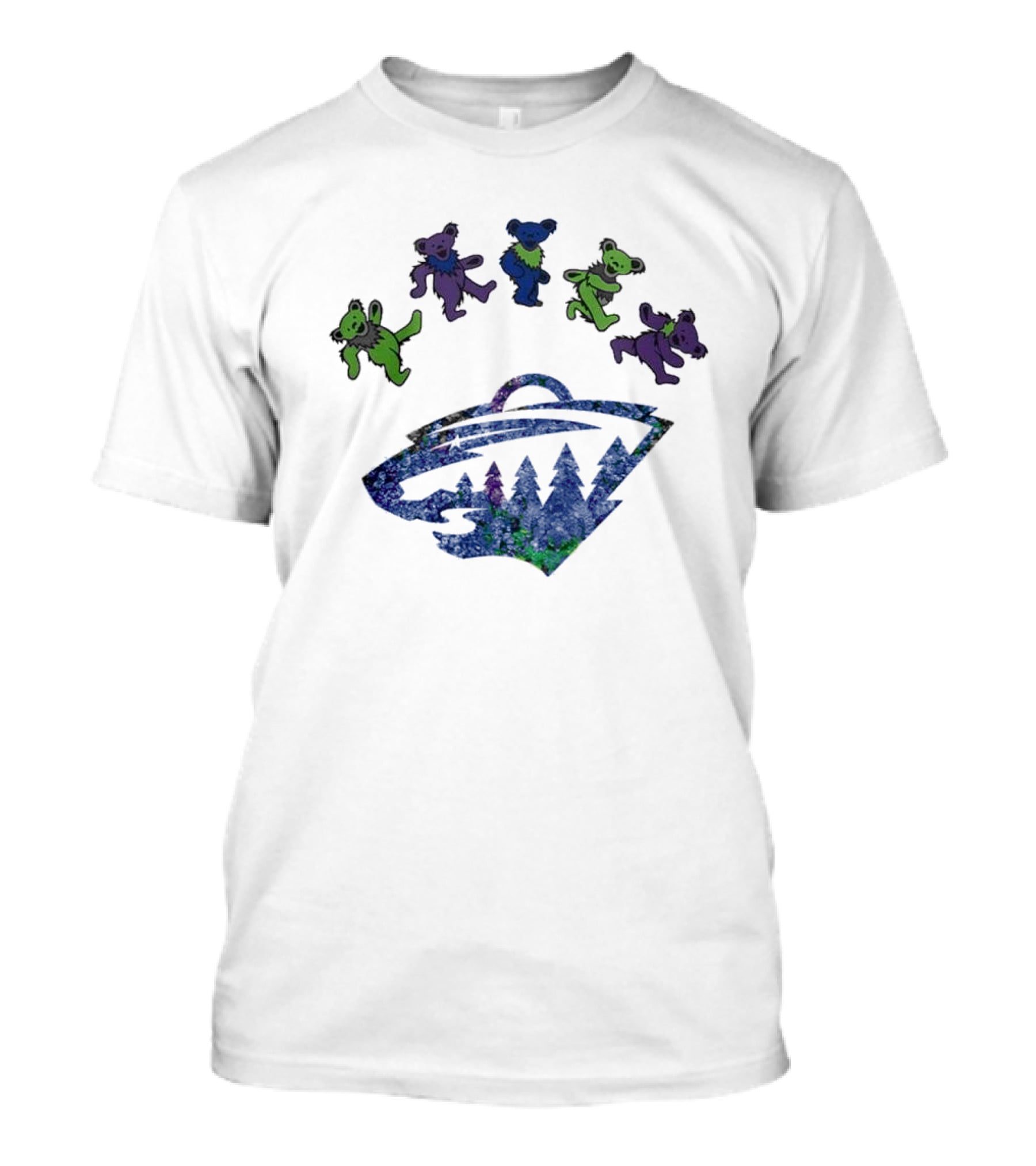 Minnesota Wild NHL Grateful Dead Night 2025 Dancing Bears Hockey T-Shirt