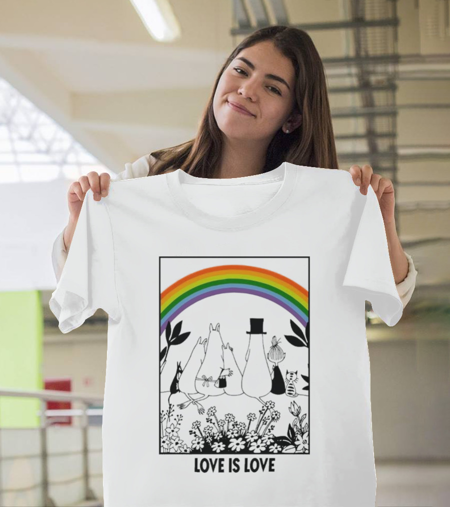 Moomin Rainbow Pride Love Is Love T-Shirt