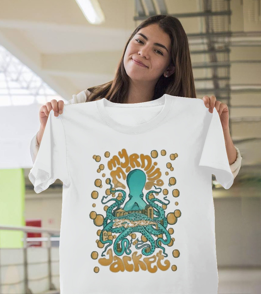 My Morning Jacket Tentacles Octopus and Bubbles T-Shirt