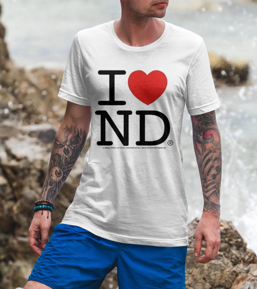 Neck Deep I Love ND Red Heart Graphic T-Shirt