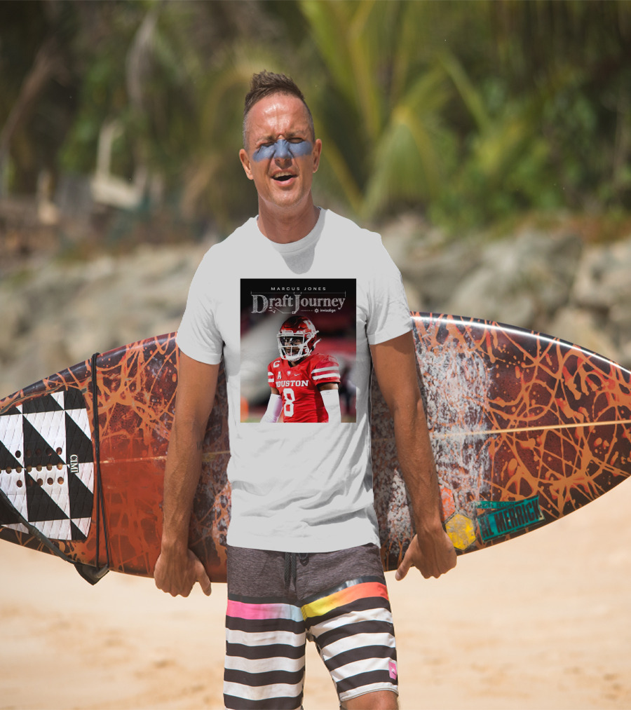 Marcus Jones New England Patriots NFL Draft Journey Houston Football T-Shirt