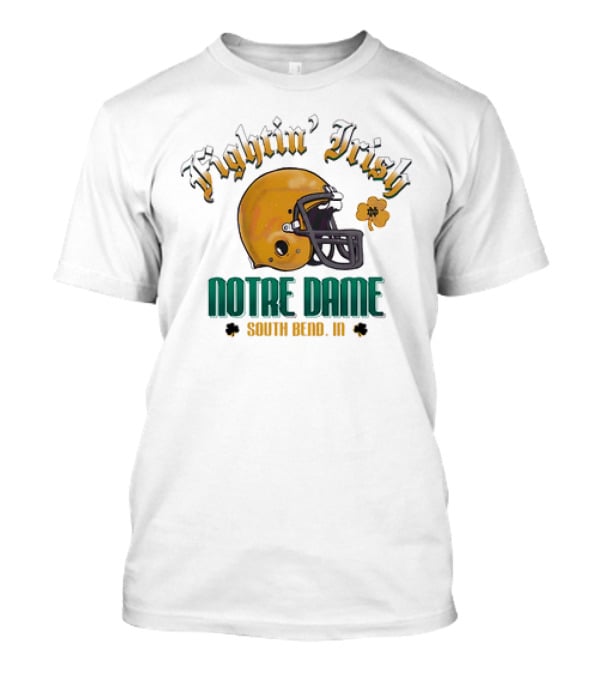 Fighting Irish Vintage Notre Dame Football South Bend IN Helmet Icon T-Shirt