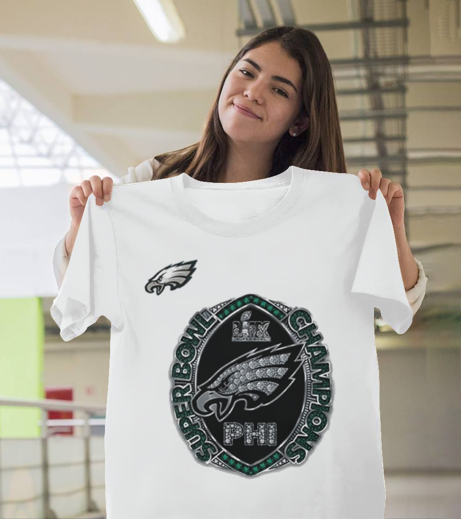 Philadelphia Eagles Super Bowl Champions Multi Champs Ring PHI LIX T-Shirt