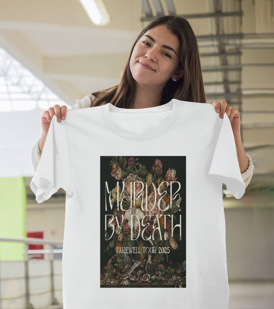 Murder By Death Farewell Tour 2025 Botanical Art T-Shirt