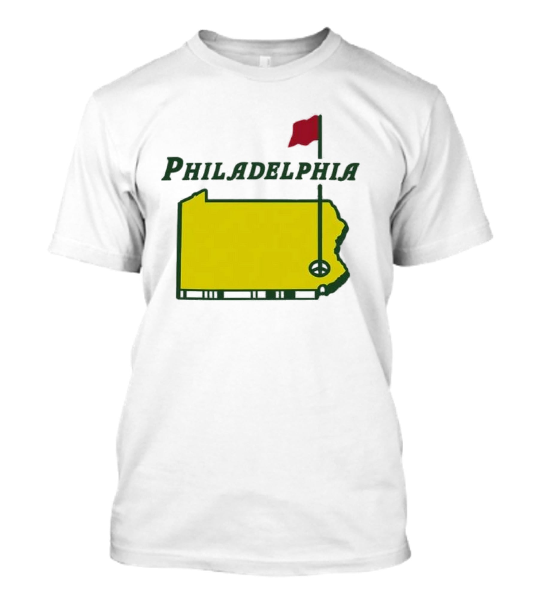 Philadelphia Masters Golf Pennsylvania Flagstick Icon T-Shirt