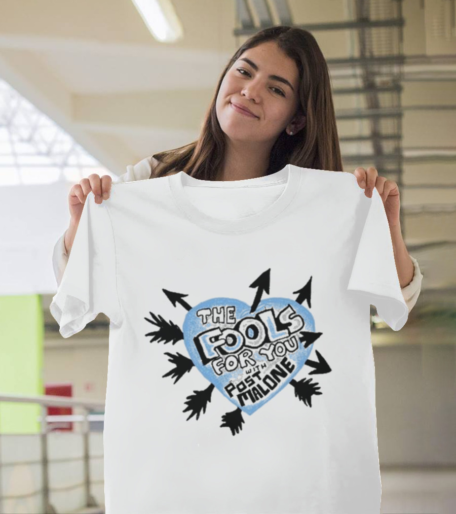 Post Malone F-1 Trillion Heart Arrow Blue T-Shirt