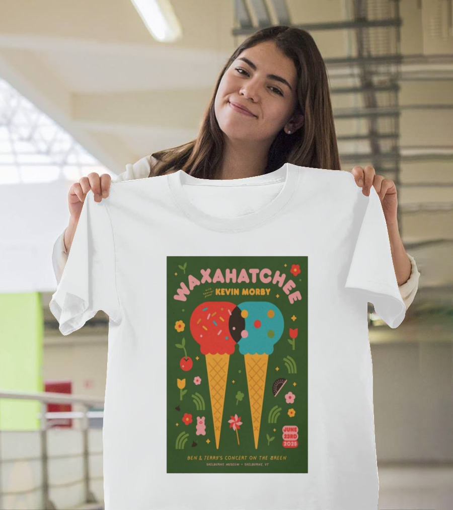 Waxahatchee Kevin Morby June 23 2025 Shelburne Museum Ben & Terry's Concert on the Green T-Shirt
