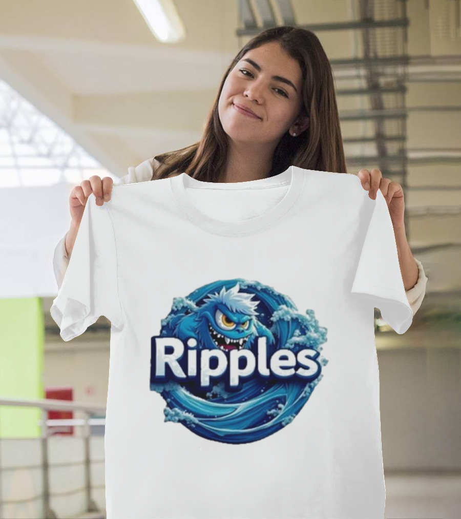 Ripples Monster Blue Waves Creature T-Shirt