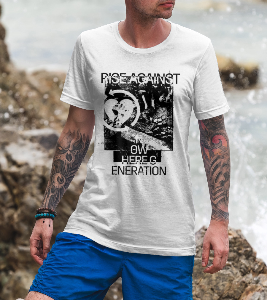 Rise Against Nowhere Generation Street Kids Stop Skeleton T-Shirt