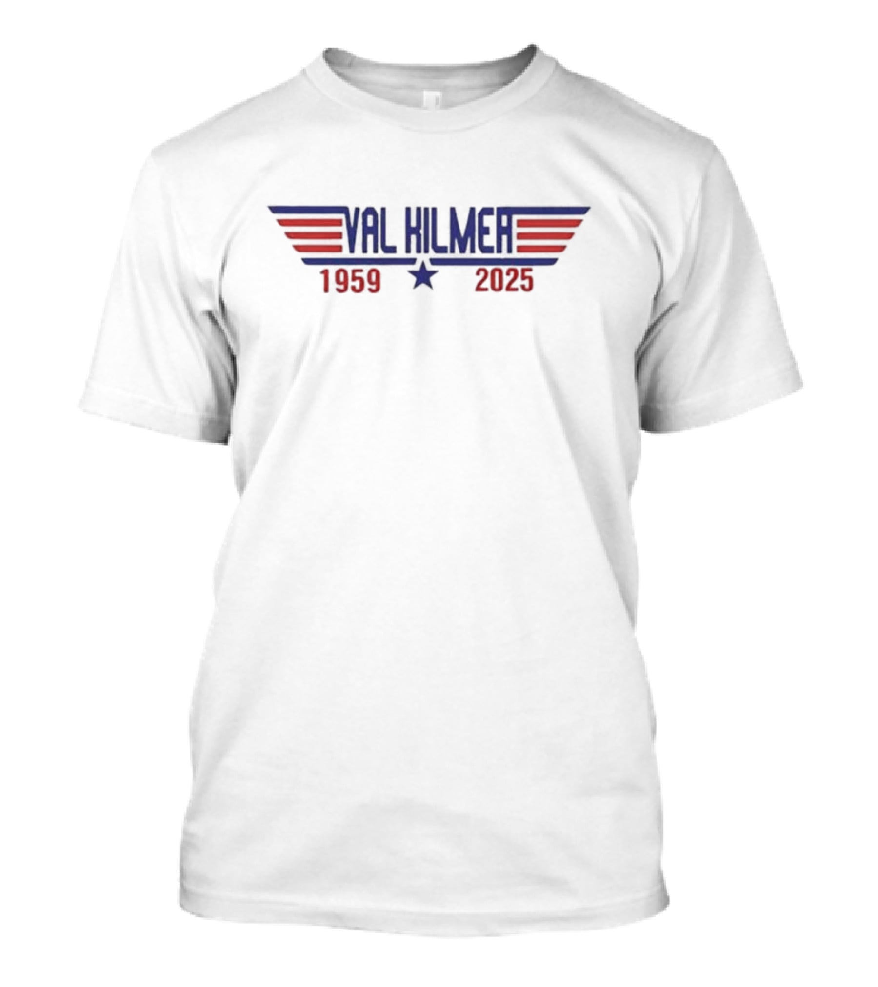 Val Kilmer Top Gun 1959 2025 Winged Star Motif T-Shirt