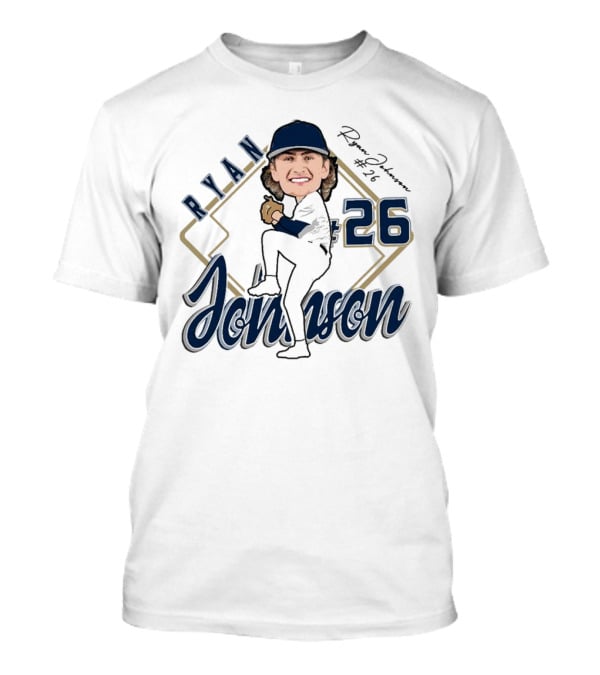 RYAN 26 Baseball Player Illustration 2025 T-Shirt