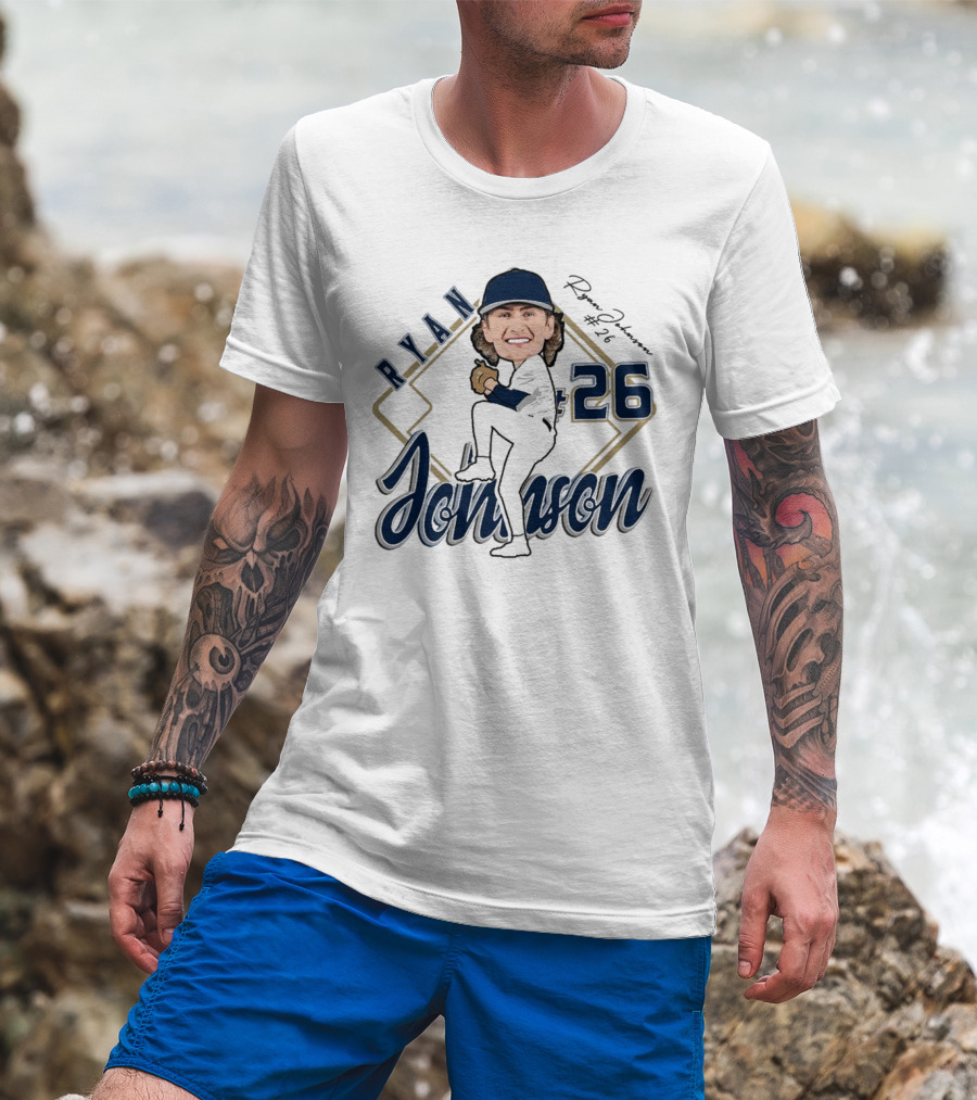 RYAN 26 Baseball Player Illustration 2025 T-Shirt